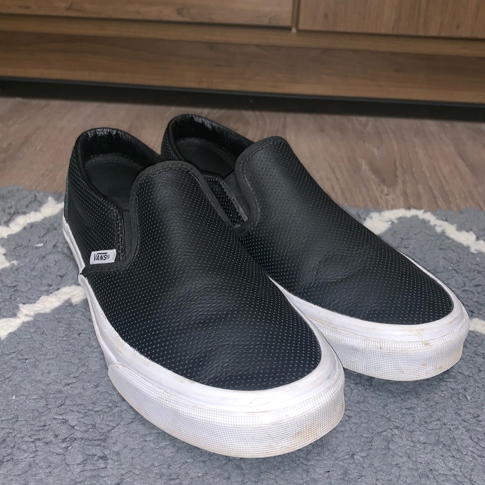 Vans Leather Perforated Slip-ons